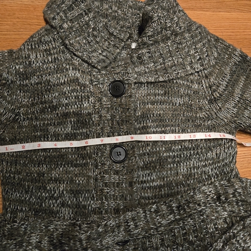 Papaya Gray Knit Women's Cardigan Cowl Neck. 16 Ptp NwOT - Picture 3 of 8